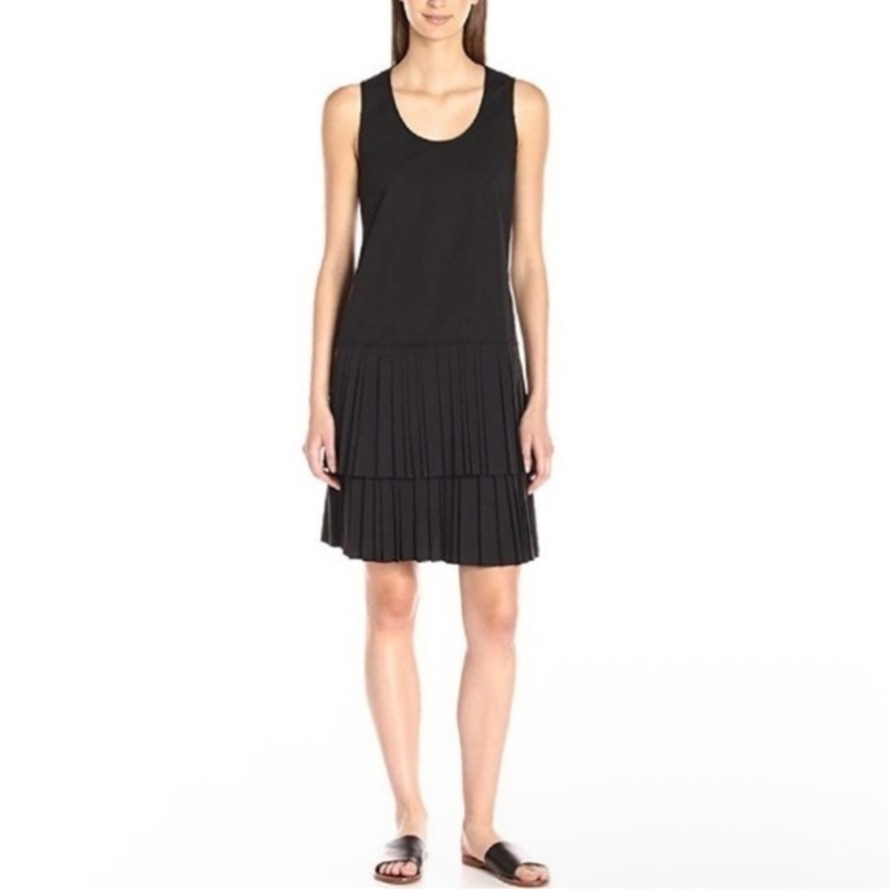 Theory Black Blesky Light Poplin Shift Cotton Dress Sz. 4
